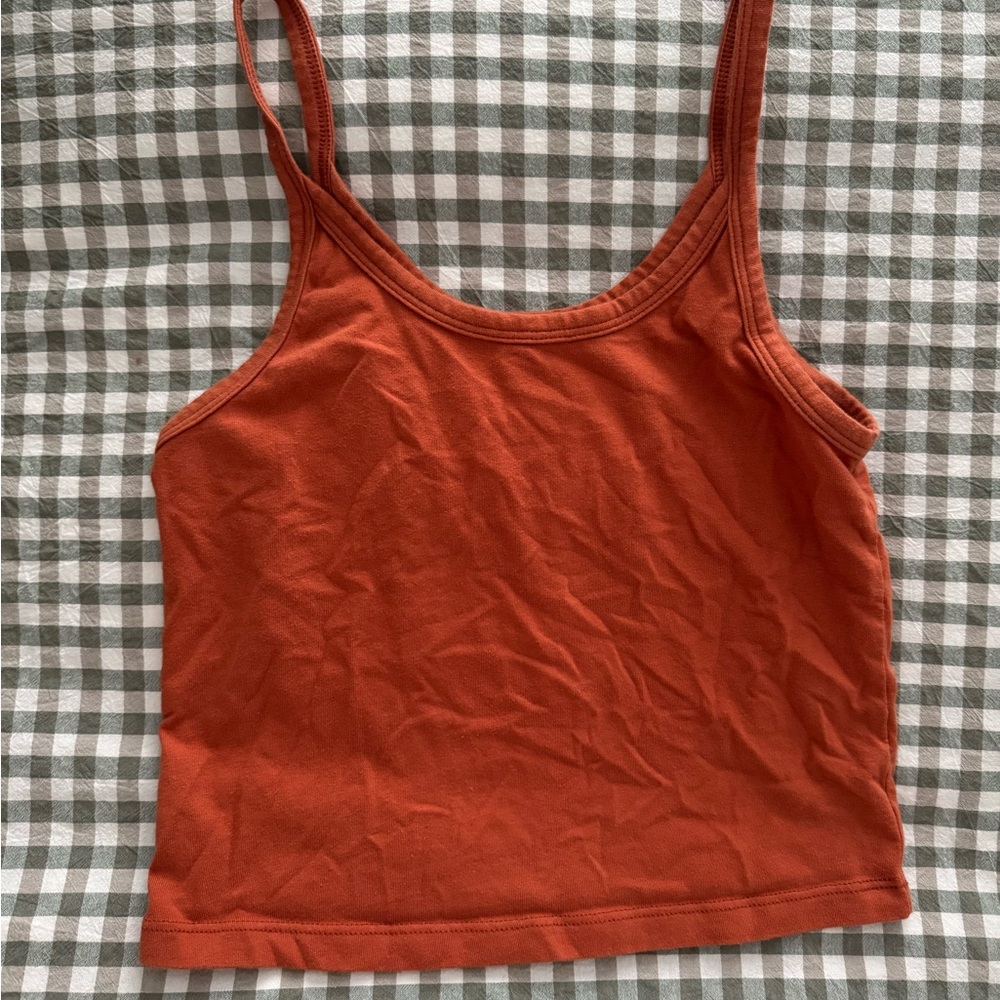 ARQ Cropped Tank in Rust/Burnt Orange